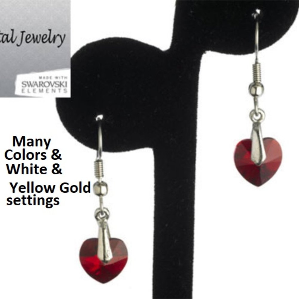 Heart Earrings COLOR and FINISH CHOICE NWT